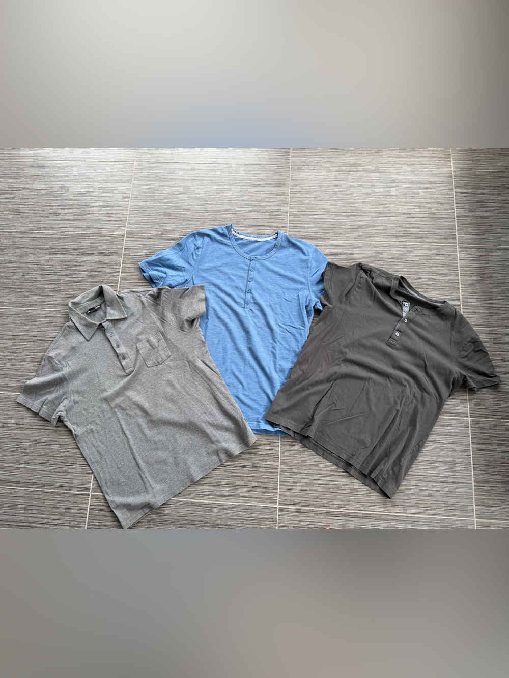 Bundle Cotton 3 Michael Kors Gray Polo Shirt Buffalo and Banana Republic